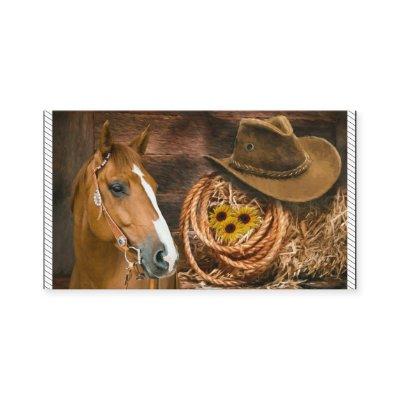 Horse Cowboy Hat Lasso Western Pattern