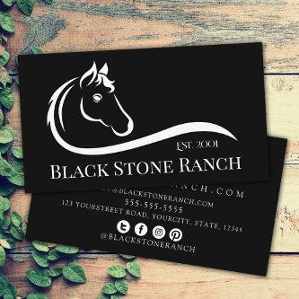 Horse ranch logo equestrian stable branding