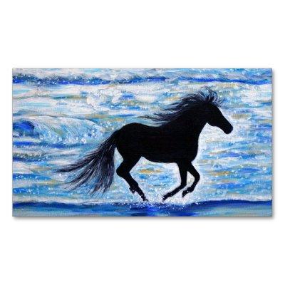 Horse Running Free by the Sea