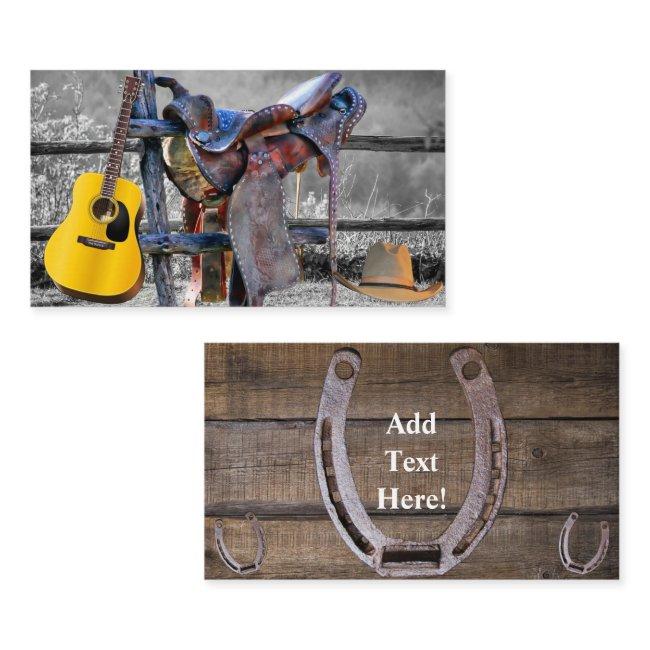 Horse Saddle On Corral Fence Western