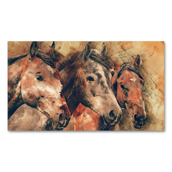 Horses Artistic Watercolor Painting Decorative  Magnet