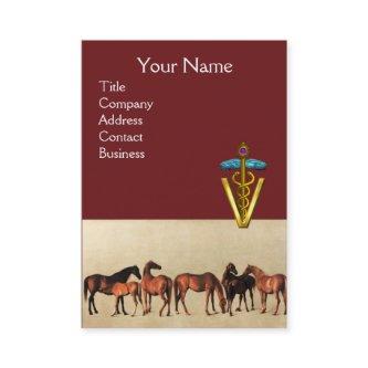 HORSES /MARES AND FOALS CADUCEUS VETERINARY SYMBOL