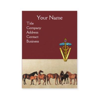 HORSES /MARES AND FOALS CADUCEUS VETERINARY SYMBOL
