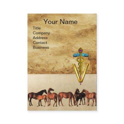 HORSES /MARES AND FOALS CADUCEUS VETERINARY SYMBOL