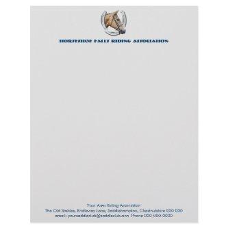 Horseshoe portrait riding club letterhead