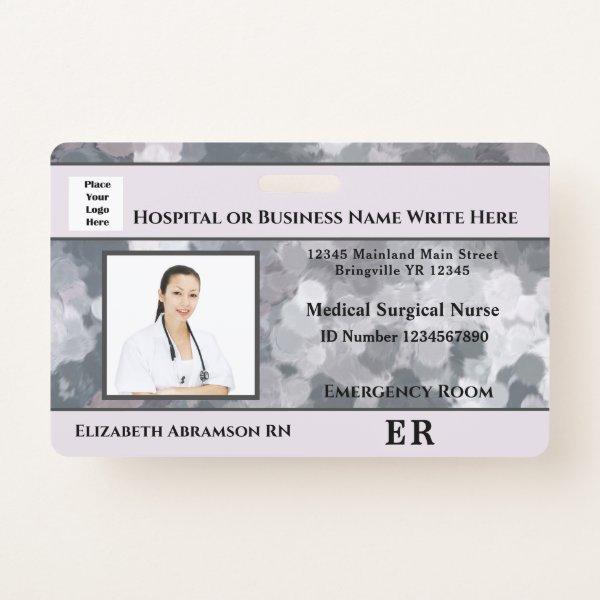 Hospital Medical Emergency Nurse Employee Photo Badge