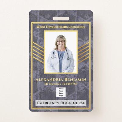 Hospital Medical Emergency Nurse RN Employee Photo Badge
