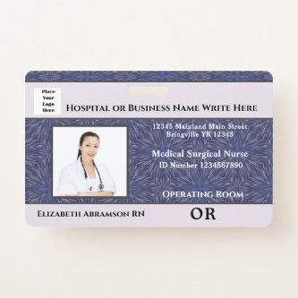 Hospital Medical Operating Nurse Employee Photo Badge