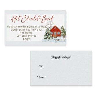 Hot chocolate bomb tags,  size