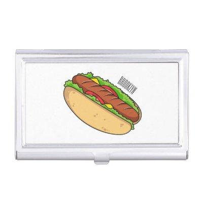 Hot dog cartoon illustration  case