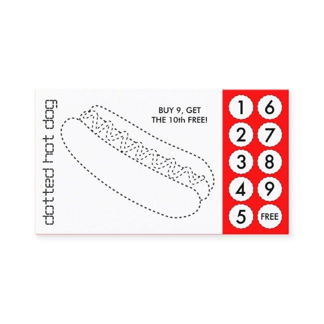 hot dog cut out punch cards