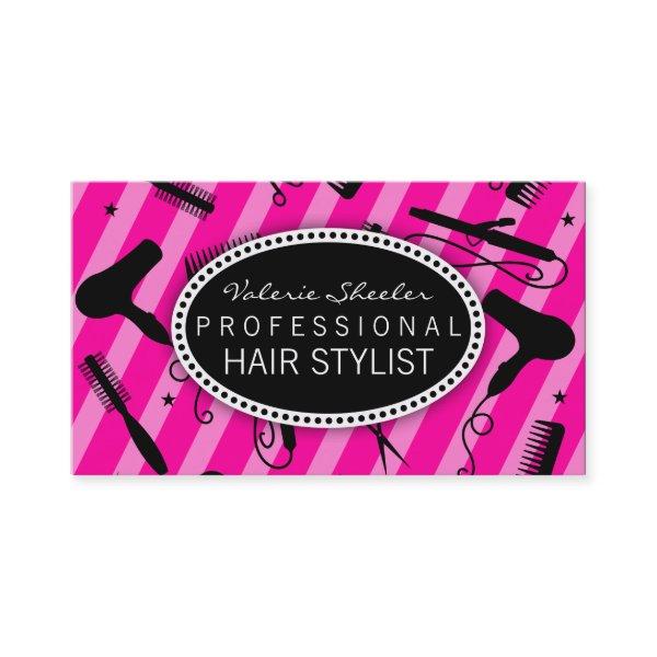 Hot Pink & Black Hair Salon Tools