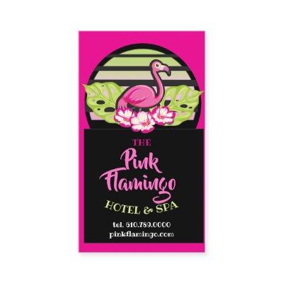 HOT PINK FLAMINGO Tropical Leaves Party Gift Favor
