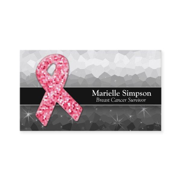 Hot Pink Glitter Breast Cancer Survivor Coach