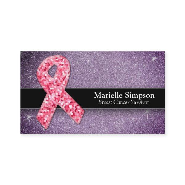 Hot Pink Glitter Life Coach Survivor Breast Cancer