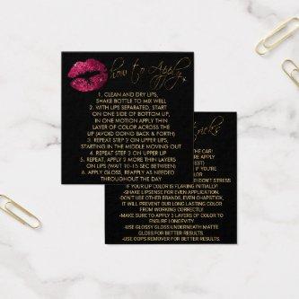 Hot Pink Glitter Lips 2 - How to Apply