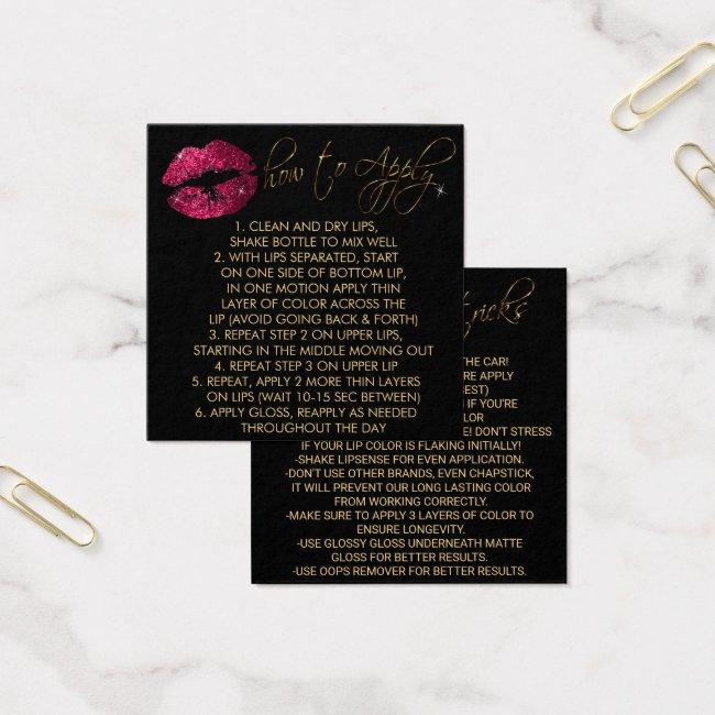 Hot Pink Glitter Lips 2 - How to Apply