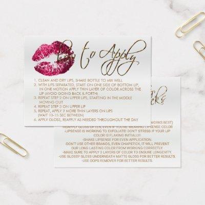 Hot Pink Glitter Lips 2 - How to Apply - Satin