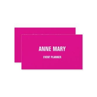 Hot Pink Modern Bright Colorful Professional 2025