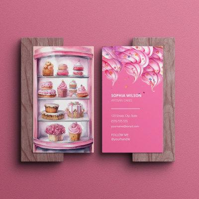 Hot Pink Modern Colorful Bakery