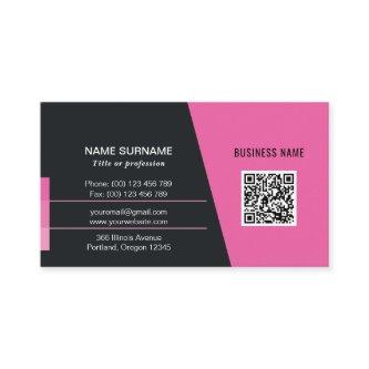 Hot pink modern qr code trendy networking logo