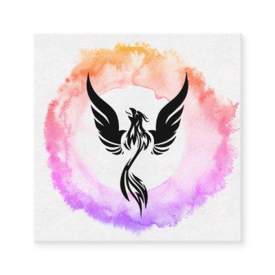 *~*  Hot Pink Ombre  Black Phoenix  Ring of Fire Square