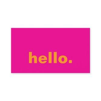 Hot Pink Orange Yellow Hello Neon Color Typography