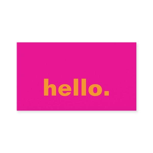 Hot Pink Orange Yellow Hello Neon Color Typography