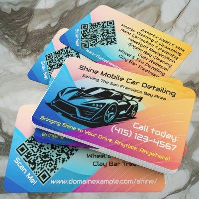 Hot Popping Mobile Auto Car Detailing QR Code URL