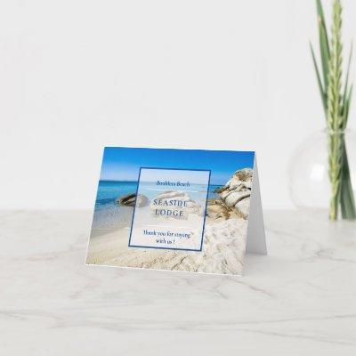 Hotel Guest house vacation photo business Thank You Card