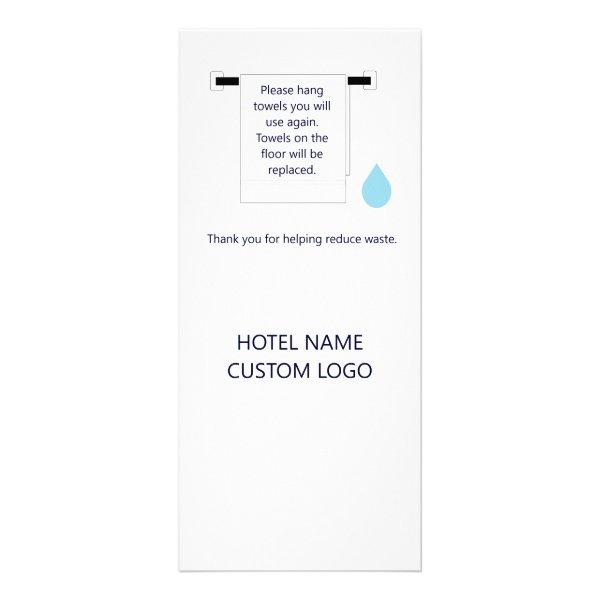 Hotel Towel Water Conservation Sign  Rack Card
