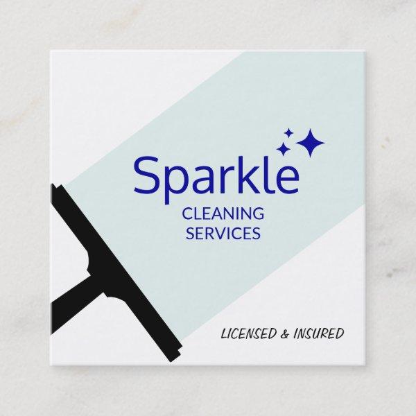House Cleaner Squeegee  Cleaning Service Square