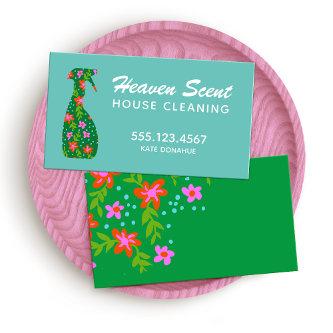 House Cleaning Floral Spray Bottle