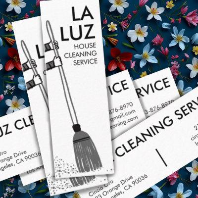 House Cleaning Home Services Charming Cute B&W  Mini