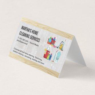 House Cleaning Icons | Mable Wood Background