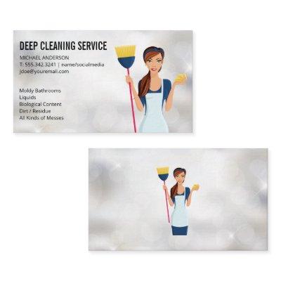 House Cleaning Lady | Sparkle Background