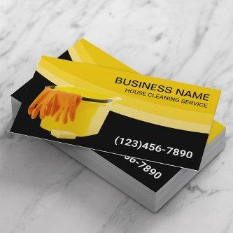 House Cleaning Maid Service Modern Gold Curves