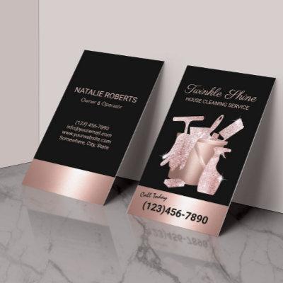 House Cleaning Modern Rose Gold Housekeeping