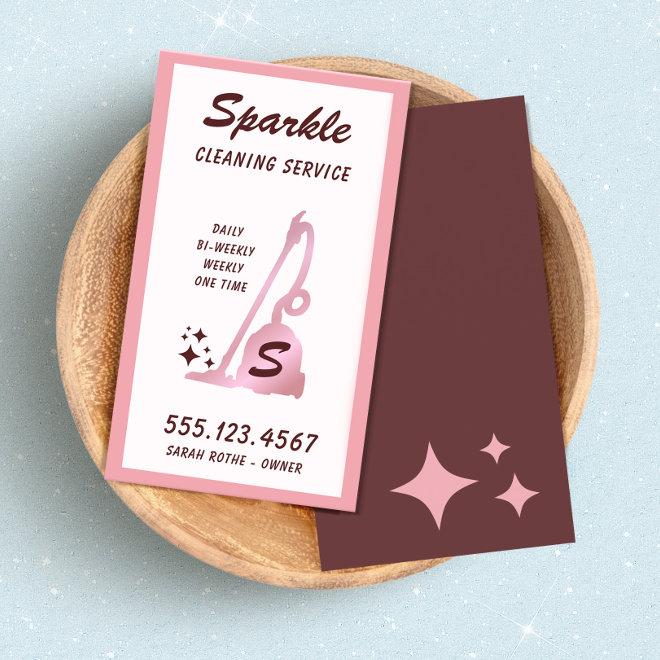 House Cleaning Service Rose Gold Vacuum Cleaner  Calling Card