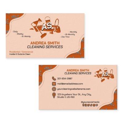 House Cleaning Services Professional Orange Logo