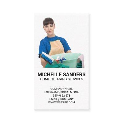 House Keeper with Cleaning Supplies