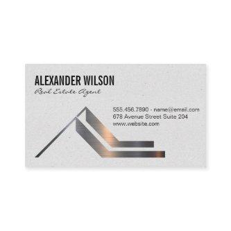 House Keys | Real Estate Metallic Brushed Logo