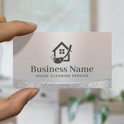 House Logo Home Cleaning & Maid Service Silver
