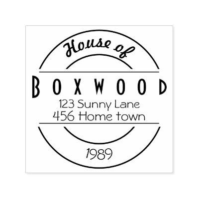 House of Surname with Circles Self-inking Stamp