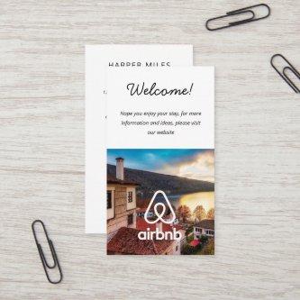 House rental picture and logo Airbnb QR
