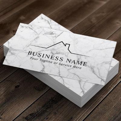 House Roof Logo Real Estate Modern Marble