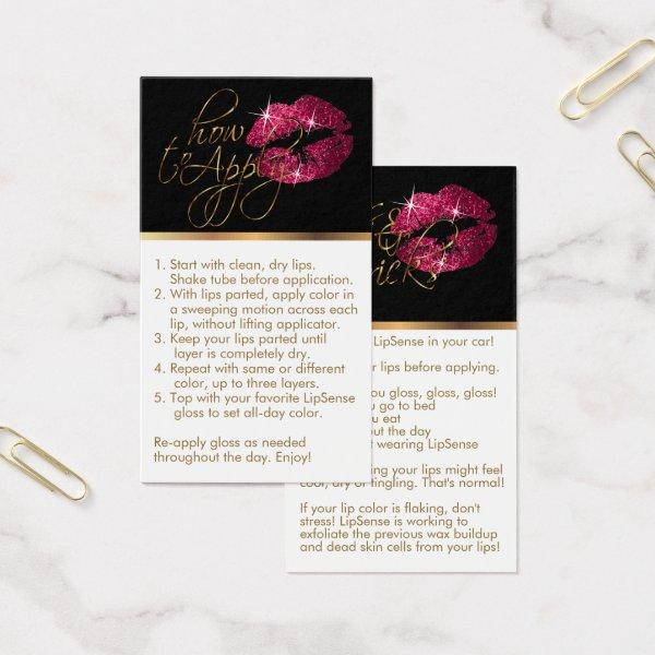 How to Apply & Tips -  Hot Pink Glitter Lips