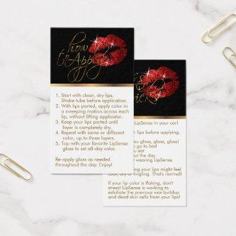 How to Apply & Tips -  Red Glitter Lips