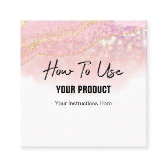 How To Use Agate Pink And Gold Instruction Card