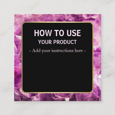 How To Use Amethyst Crystal Instruction Cards